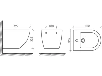 Биде подвесное Ceramicanova Metropol CN4003MB Биде подвесное Ceramicanova Metropol CN4003MB