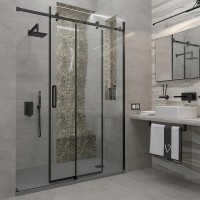 Душевая дверь в нишу Veconi Vianno VN-74B 120 см, профиль черный