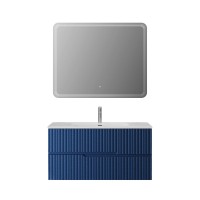 Мебель для ванной комнаты Cezares Duet 100 sapfiro, раковина Cezares CZR-8095-100