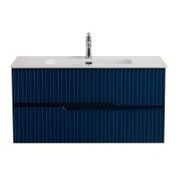 Мебель для ванной комнаты Cezares Duet 100 sapfiro, раковина Cezares CZR-8095-100