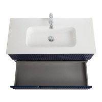 Мебель для ванной комнаты Cezares Duet 100 sapfiro, раковина Cezares CZR-8095-100