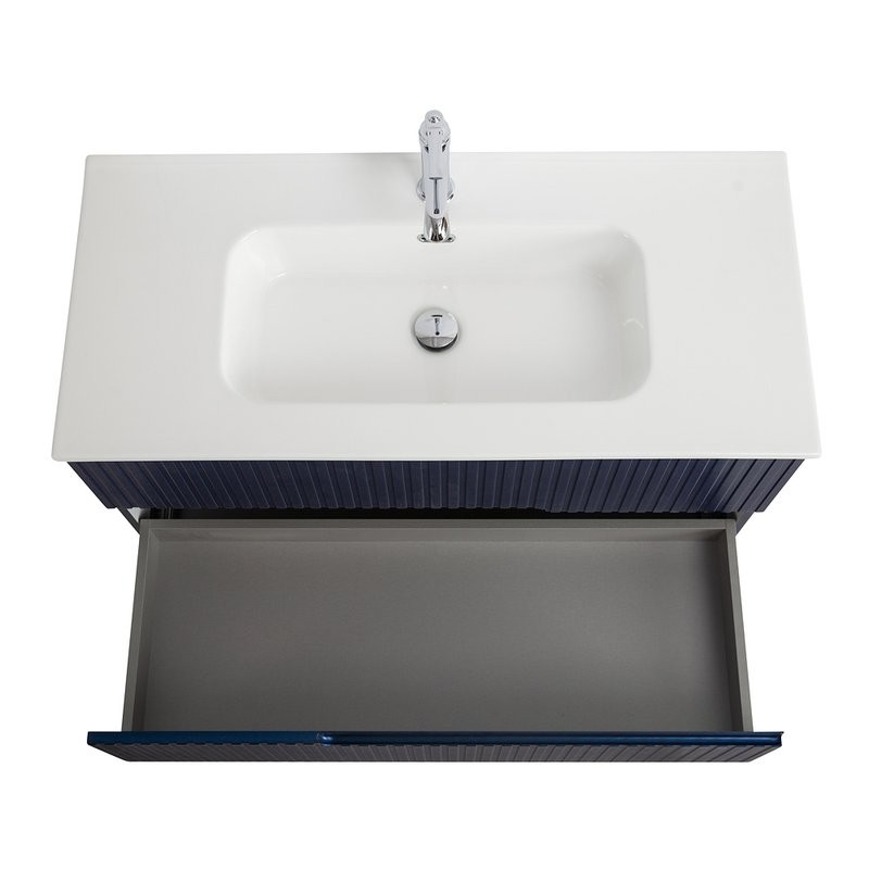 Мебель для ванной комнаты Cezares Duet 100 sapfiro, раковина Cezares CZR-8095-100