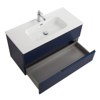 Мебель для ванной комнаты Cezares Duet 100 sapfiro, раковина Cezares CZR-8095-100