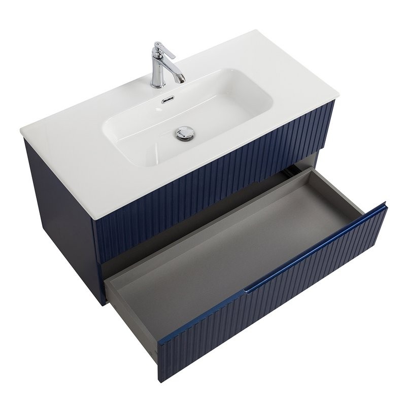 Мебель для ванной комнаты Cezares Duet 100 sapfiro, раковина Cezares CZR-8095-100