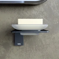 Мыльница IDDIS Slide SLIGMG0i42 матовое стекло, графитовый Мыльница IDDIS Slide SLIGMG0i42 матовое стекло, графитовый