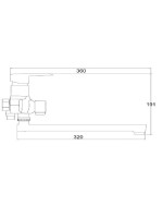 Смеситель с длинным изливом для ванны РМС PL6 PL6CH-006E хром