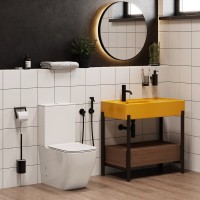 Унитаз-компакт напольный Ceruttispa Mimi 8707 безободковый, с микролифтом
