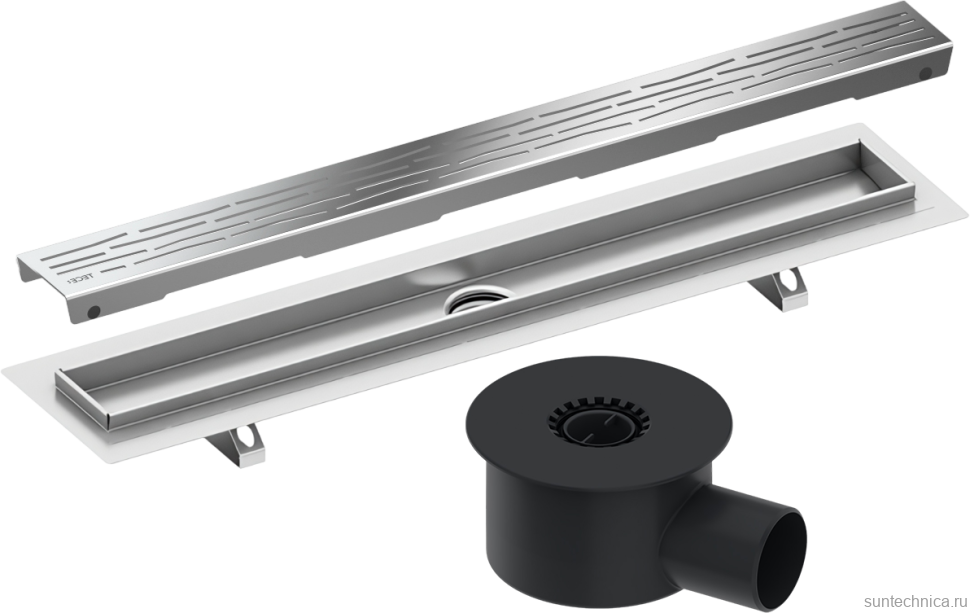 Душевой трап (лоток) TECE Drainline TECEdrainline 150 см с решеткой и сифоном