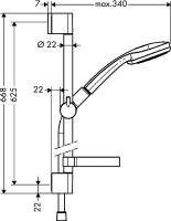 Душевой гарнитур Hansgrohe Croma 100 Multi 27775000 Unica C