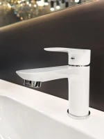 Смеситель для раковины AltroBagno Diretto 0107 Bi белый Смеситель для раковины AltroBagno Diretto 0107 Bi белый