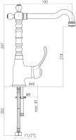 Смеситель для раковины Webert Aurora AU831802065 бронза Смеситель для раковины Webert Aurora AU831802065 бронза