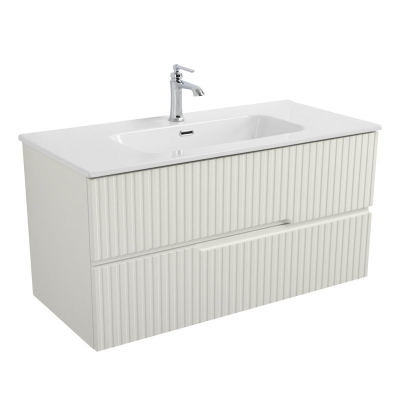 Мебель для ванной комнаты Cezares Duet 100 альпака брашированная, раковина Cezares CZR-8095-100