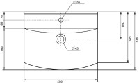 Мебель для ванной комнаты SanStar Линни 50 подвесная, белая