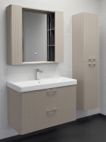 Тумба с раковиной Comforty Ангара 90П подвесная, дуб латте