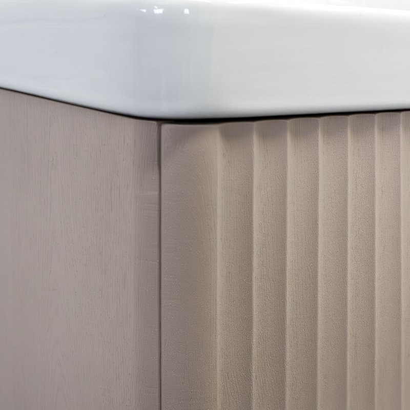 Тумба с раковиной Comforty Ангара 90П подвесная, дуб латте