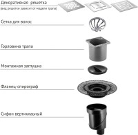 Душевой трап Berges Platz Norma 091058, 10x10 см, хром