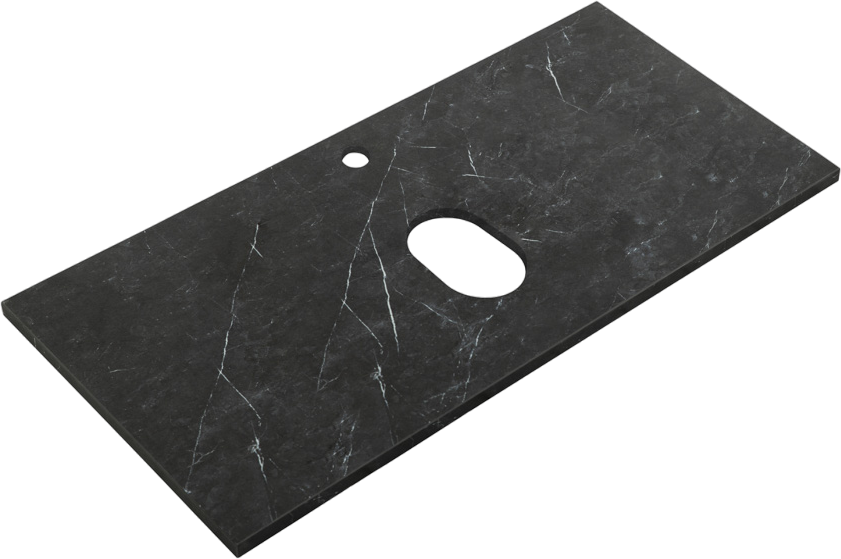 Тумба с раковиной Cezares Molveno 46 100 nero, со столешницей