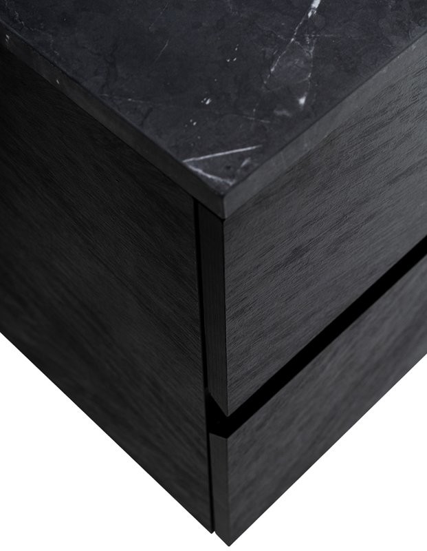 Тумба с раковиной Cezares Molveno 46 100 nero, со столешницей