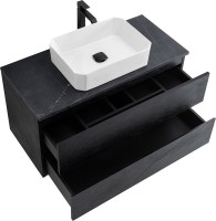Тумба с раковиной Cezares Molveno 46 100 nero, со столешницей