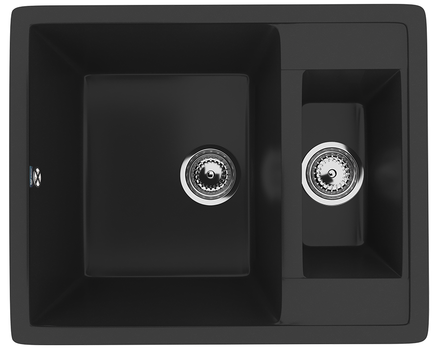 Мойка кухонная Ulgran U-106 344 ультра-черная + дозатор U-02 ультра-черный