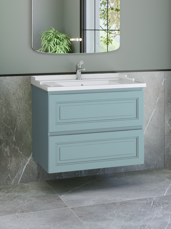 Тумба с раковиной Caprigo Wales 80 антарктида