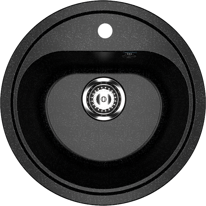 Мойка кухонная Ulgran U-700 308 черная + дозатор U-02 черный