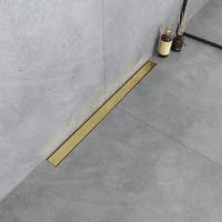 Душевой трап (лоток) Boheme Premium Linear 80 см, золото