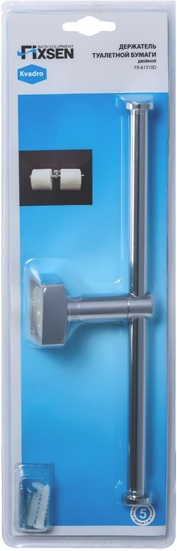 Держатель туалетной бумаги Fixsen Kvadro FX-61310D двойной