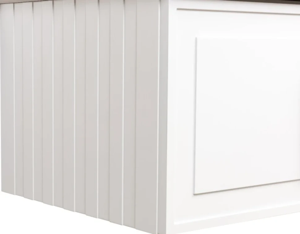 Тумба с раковиной La Fenice Cubo 90 R, белая, ручка черная