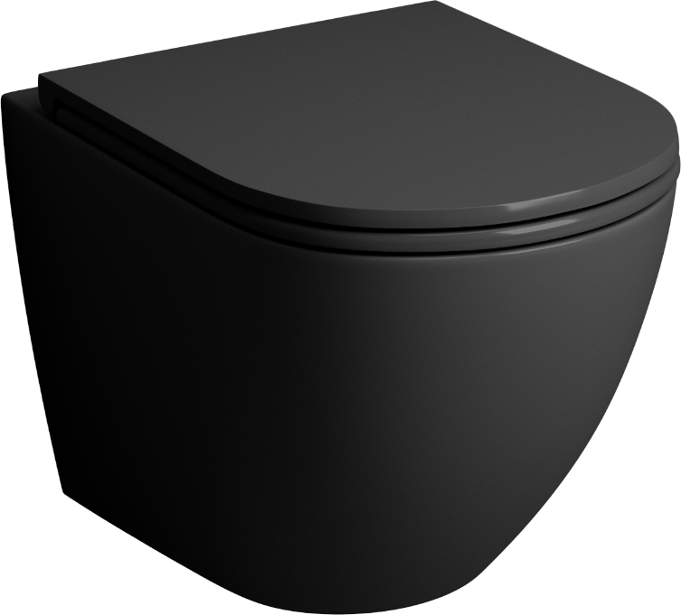 Унитаз подвесной Grossman GR-4457BMS с микролифтом, черный матовый