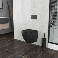 Унитаз подвесной Grossman GR-4457BMS с микролифтом, черный матовый