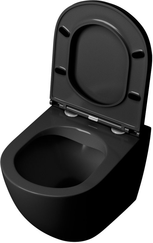 Унитаз подвесной Grossman GR-4457BMS с микролифтом, черный матовый