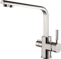 Комплект Мойка GranFest Quarz Z 53 серая + Смеситель Kaiser Decor 40144-5 серебро