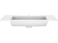 Тумба с раковиной Vincea Chiara 2D 80, 2 ящика, темный дуб, с белой раковиной
