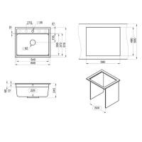 Мойка кухонная Granula Kitchen Space 6003i шварц Мойка кухонная Granula Kitchen Space 6003i шварц