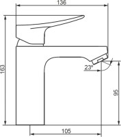 Смеситель для раковины Damixa Galaxy DX7502103