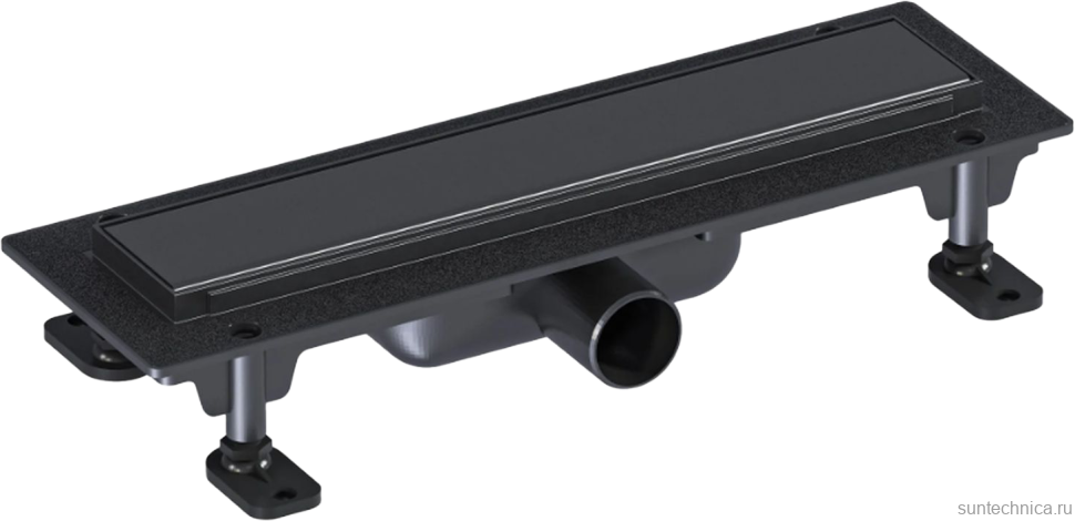Душевой трап Good Door ТЛ00045 53,5x4,9 см, черный