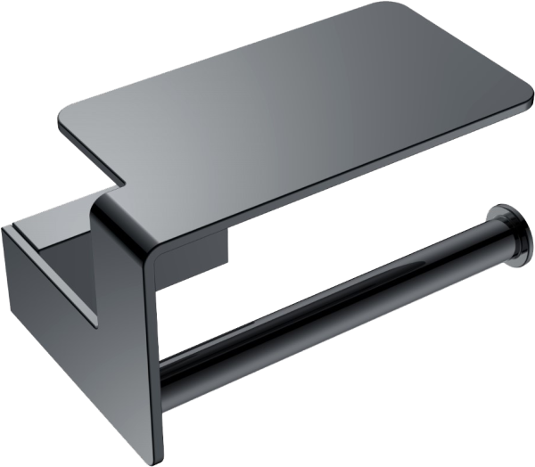 Держатель туалетной бумаги Boheme Q 10941-SGM с полкой для телефона