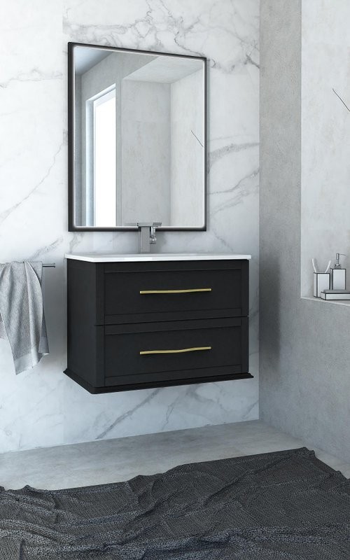 Зеркало Cezares Tiffany 45044 90x73 nero grafite, с LED-подсветкой