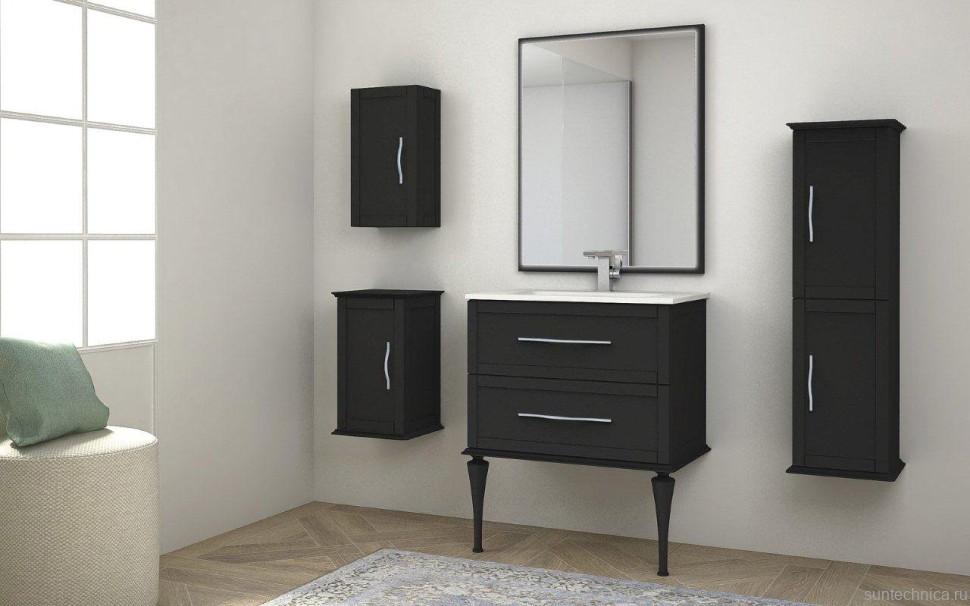 Зеркало Cezares Tiffany 45044 90x73 nero grafite, с LED-подсветкой