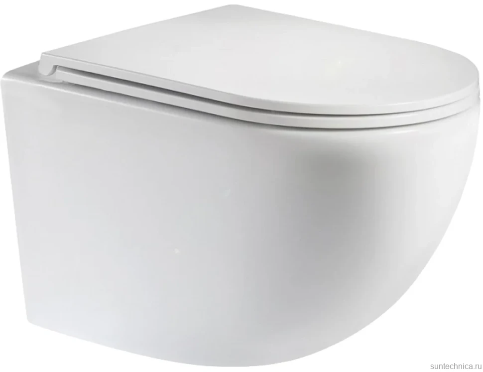 Унитаз подвесной Teymi Lina Vortex T40110 с микрофлитом, безободковый, белый