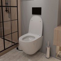 Унитаз подвесной Teymi Lina Vortex T40110 с микрофлитом, безободковый, белый