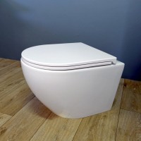 Унитаз подвесной Teymi Lina Vortex T40110 с микрофлитом, безободковый, белый
