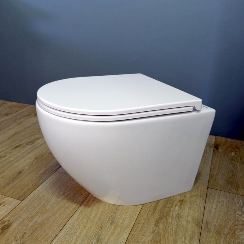 Унитаз подвесной Teymi Lina Vortex T40110 с микрофлитом, безободковый, белый