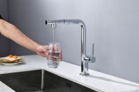 Смеситель для кухни AQUAme Cucina с выдвижным изливом AQM9903CR