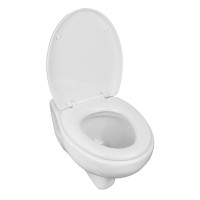 Унитаз подвесной Azario STELLA 370х400х550 ободковый, с сидением микролифт, белый (AZ-VT005+AZ-VT005sc)