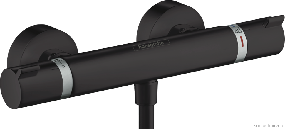 Термостатический смеситель Hansgrohe Ecostat Comfort 13116670 для душа, матовый черный