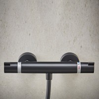 Термостатический смеситель Hansgrohe Ecostat Comfort 13116670 для душа, матовый черный