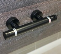 Термостатический смеситель Hansgrohe Ecostat Comfort 13116670 для душа, матовый черный
