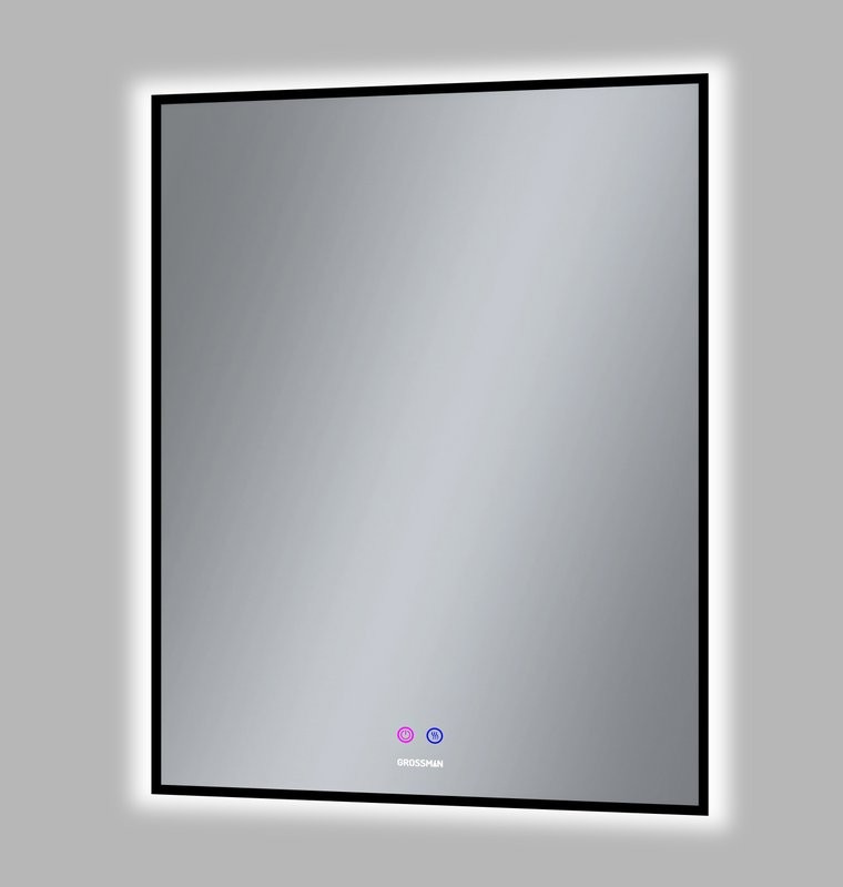 Зеркало Grossman Pragma-норма Black 70 с подсветкой, с антизапотевателем